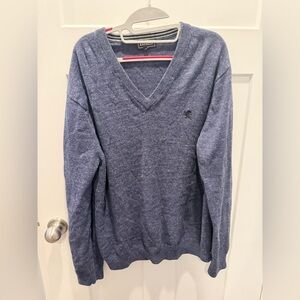 Express Navy Blue V-Neck Sweater Size XL Men’s Cotton Blend Long Sleeve Casual